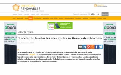 Entrevista en Energías Renovables – El sector de la solar térmica vuelve a citarse este miércoles