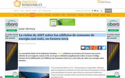 Energías Renovables – La visión de ASIT sobre los edificios de consumo de energía casi nulo, en Genera 2019 