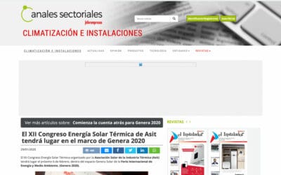 Interempresas – El XII Congreso Energía Solar Térmica de Asit tendrá lugar en el marco de Genera 2020