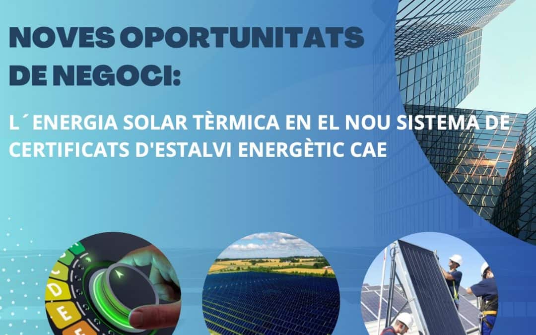 NUEVAS OPORTUNIDADES DE NEGOCIO: ENERGíA SOLAR TÉRMICA EN EL SISTEMA CAE